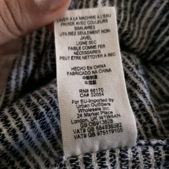 FREE PEOPLE Light At Sunrise High-rise Striped Pants In Indigo Blue 4 - Picture 9 of 9